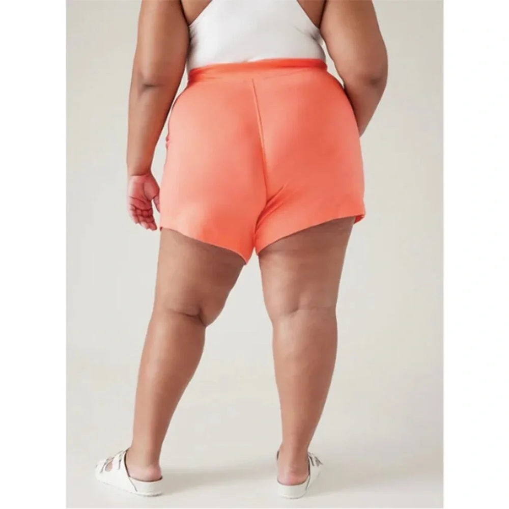 Athleta Balance 4" Shortie W/Pockets‎ Size XL Sunset Glow- Coral NWT - Picture 5 of 6